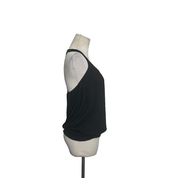 Express black racer back sequin details blouse size Small - Picture 9 of 11